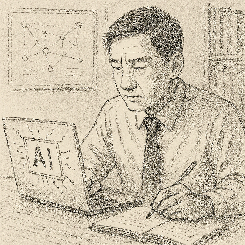 AI 공부하는 공무원 이미지 /AI로 제작