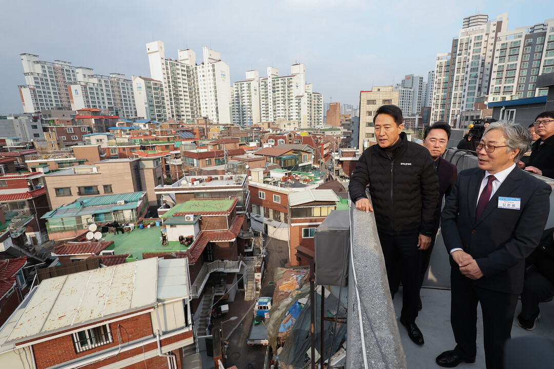 대림1지구 살펴보는 오세훈 시장 /연합뉴스 자료사진