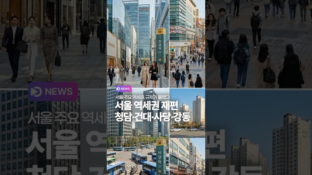 서울 역세권 재편 청담/건대/사당/강동