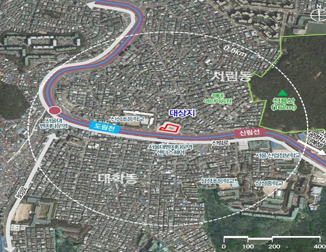 관악구 신림동 131-6번지 일대 위치도 /서울시