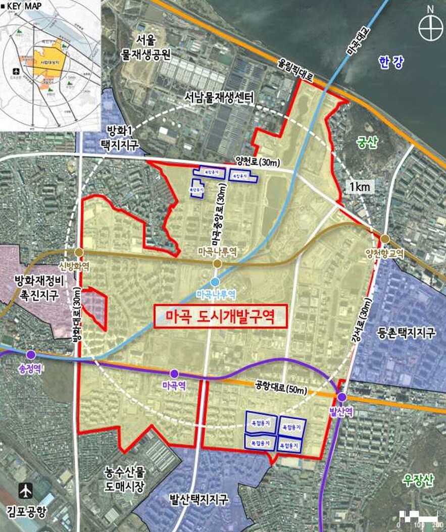 강서구 마곡동 일대 위치도 /서울시