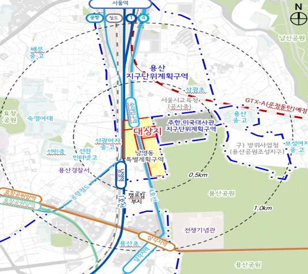 용산구 남영동 31-1번지 일대 위치도 /서울시