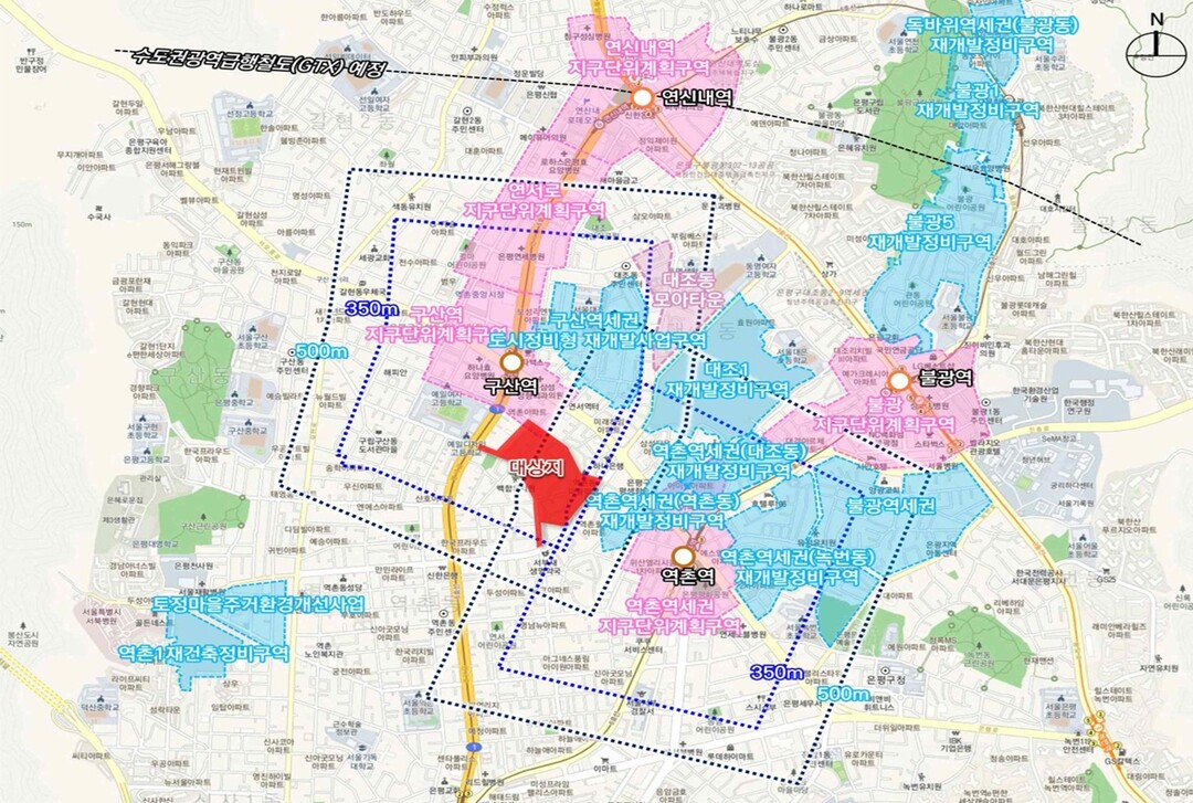 은평구 구산역세권 장기전세주택사업 정비구역 위치도 /서울시 