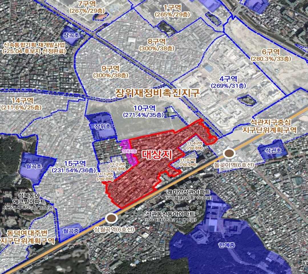 성북구 장위동 66-300번지 일대 위치도 /서울시