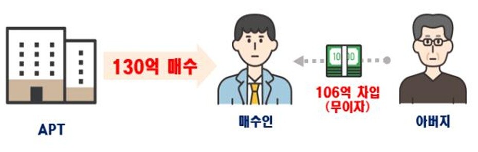 특수관계인 차입금 과다   * 국세청 통보 대상 /국토교통부