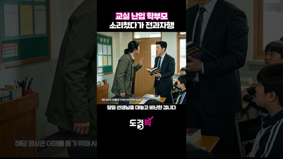 교실 난입 학부모 소리쳤다가 전과자행...