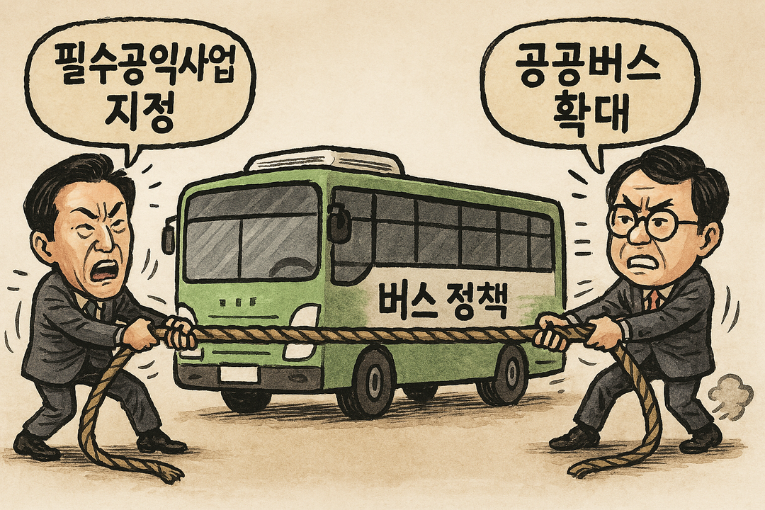 버스 파업 해법 엇갈려…오세훈은 ‘필수공익’, 정원오는 ‘공공버스’