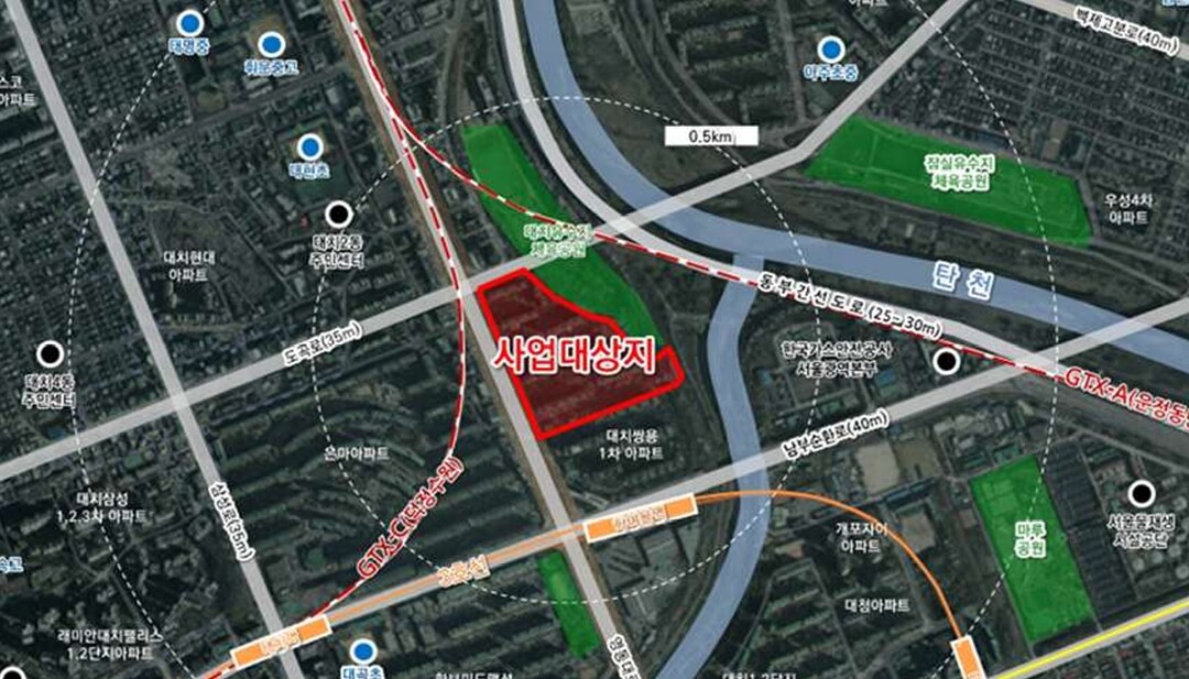 대치우성1차·쌍용2차아파트, 수변 경관 품은 1,324세대 통합재건축 본격화