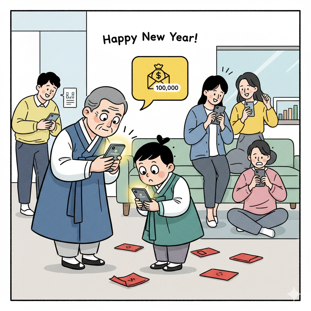 세뱃돈도 카톡이 대세…ATM은 시대의 뒤안길로