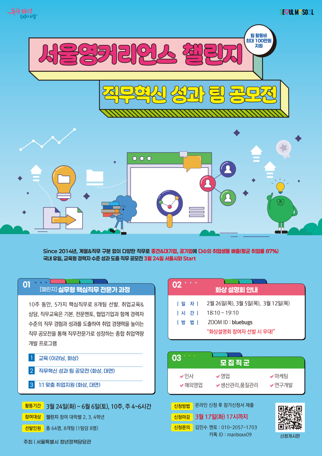 청년 취업 지원 ‘서울영커리언스 캠프·챌린지’ 첫 선