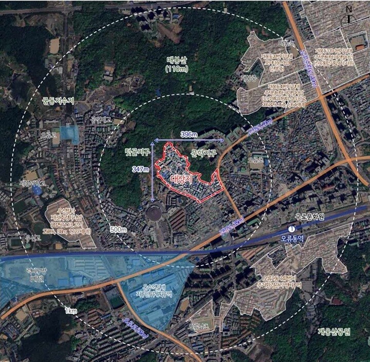 구로구 오류동 4번지 일대 재건축, 매봉산 맞닿은 1,292세대 공급