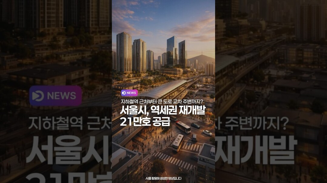 서울시, 역세권 재개발 21만호 공급