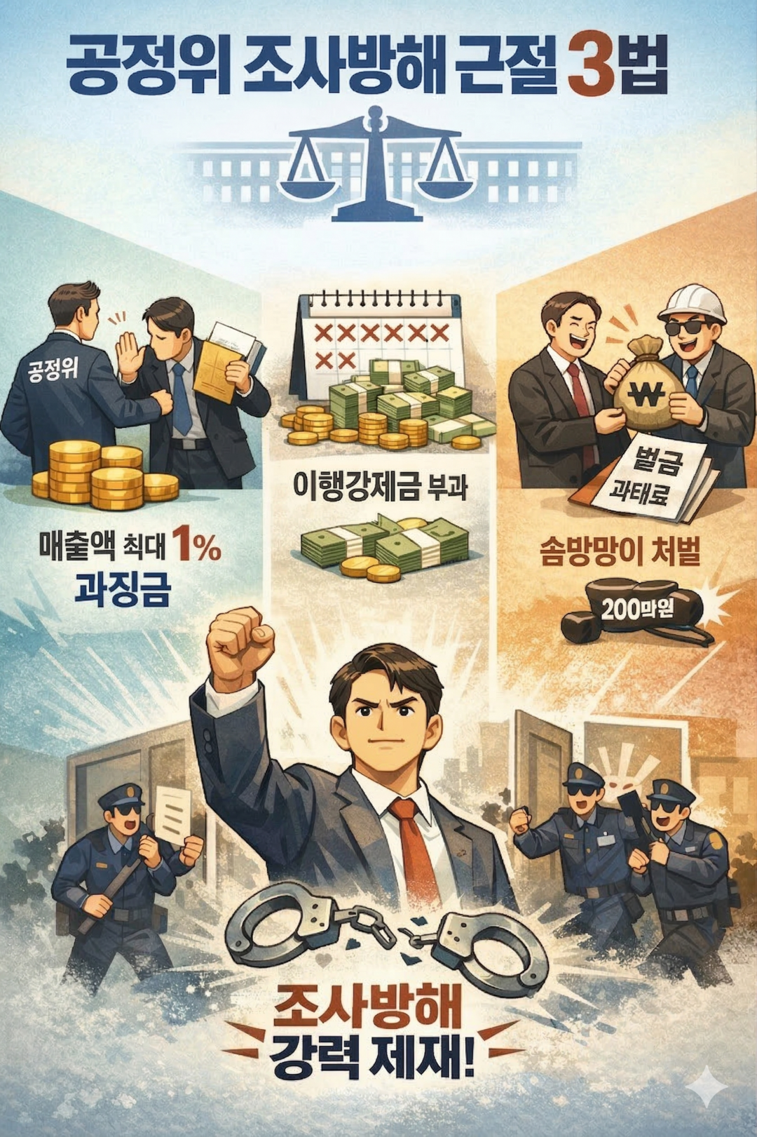 최대 매출1%로 과징금으로…공정위 조사방해 근절 3법 발의
