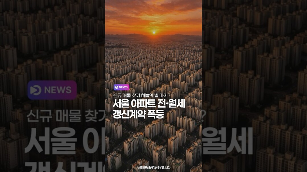 서울 아파트 전, 월세 갱신계약 폭등