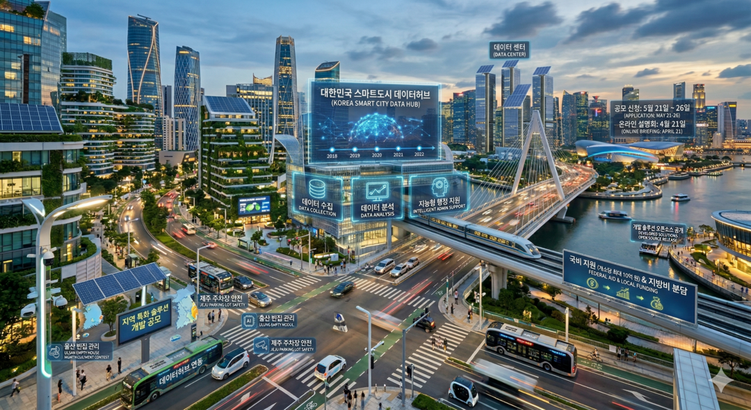 국토부, 스마트도시 데이터허브 기반 솔루션 공모…지자체 2곳 선정