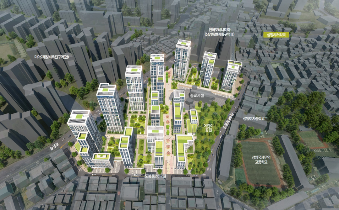 강북구 미아동 345-1 일대, 25층·1205세대 재개발 정비구역 확정