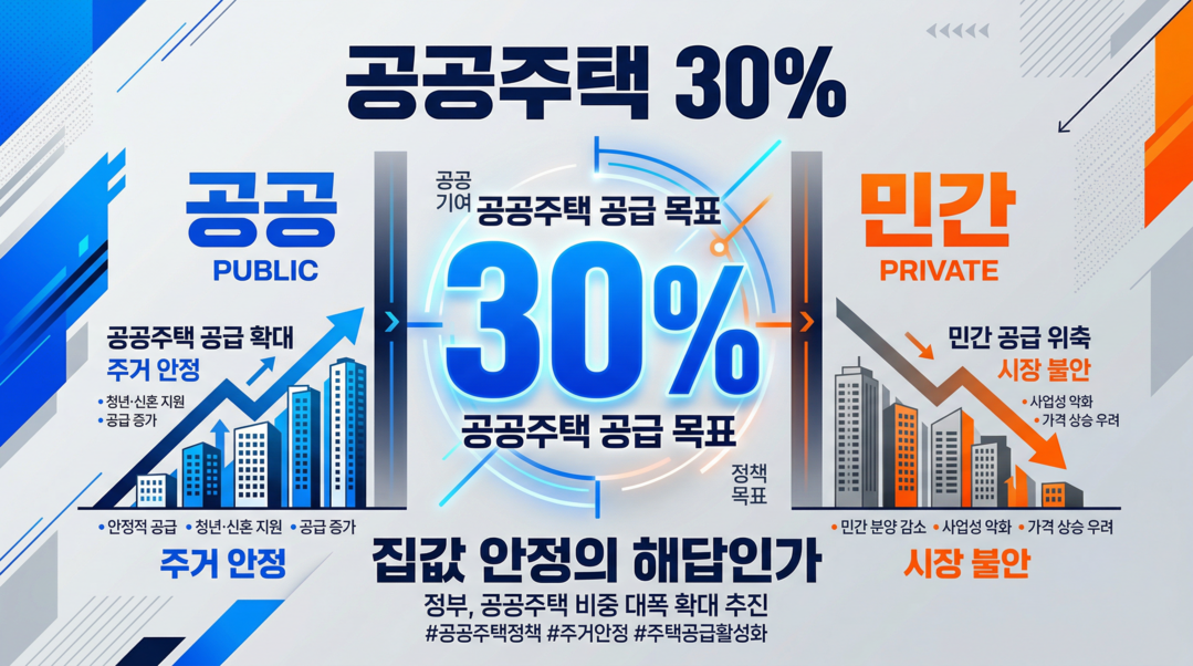 [기자수첩] 공공주택 30%, 집값 안정의 해답인가