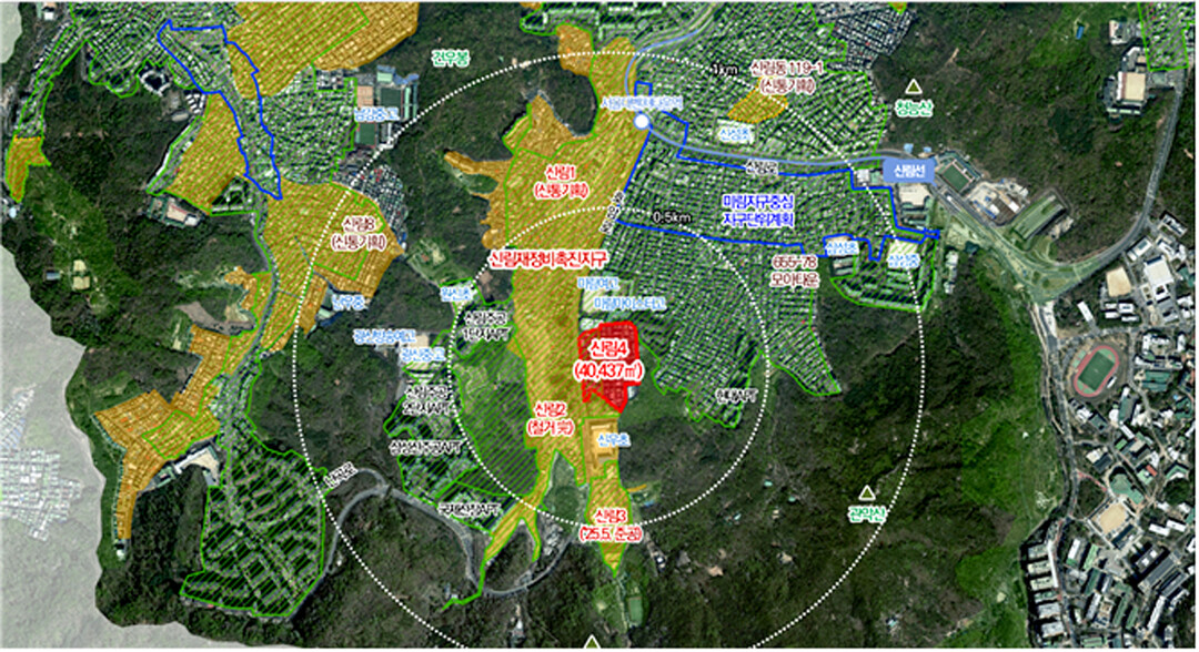 관악구 신림동 306 일대, 신속통합기획 위치도 / 서울시 제공