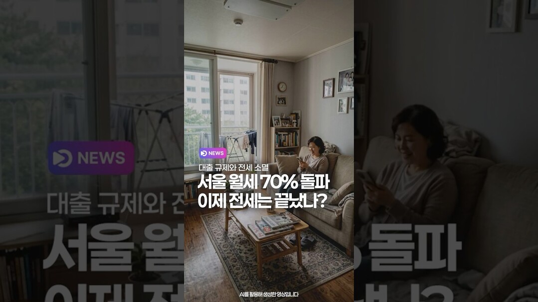 서울 월세 70% 돌파 이제 전세는 끝났나?