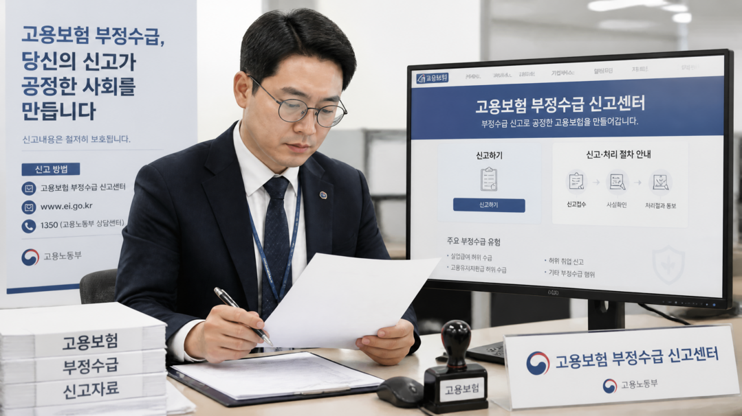 고용부, 이달 고용보험 부정수급 집중신고 운영…자진신고 시 처벌 면제