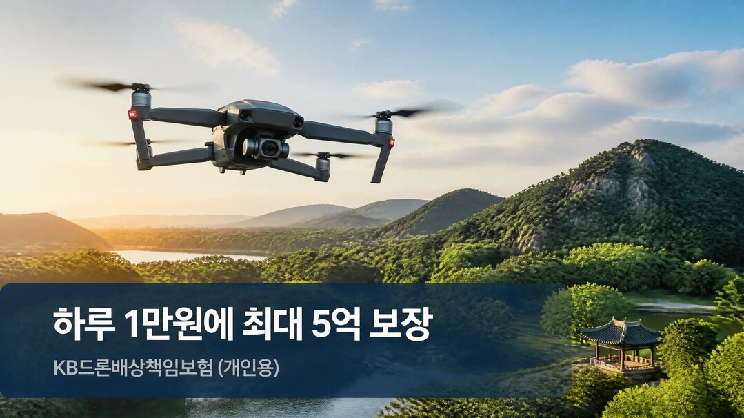KB손해보험, 개인용 드론보험 시장 공략...하루 1만원에 최대 5억원 보상