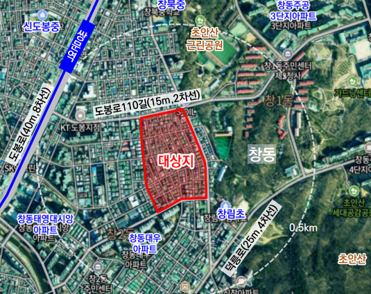 창동 608일대 재개발 위치도 [사진=서울시 정비사업 정보몽땅]