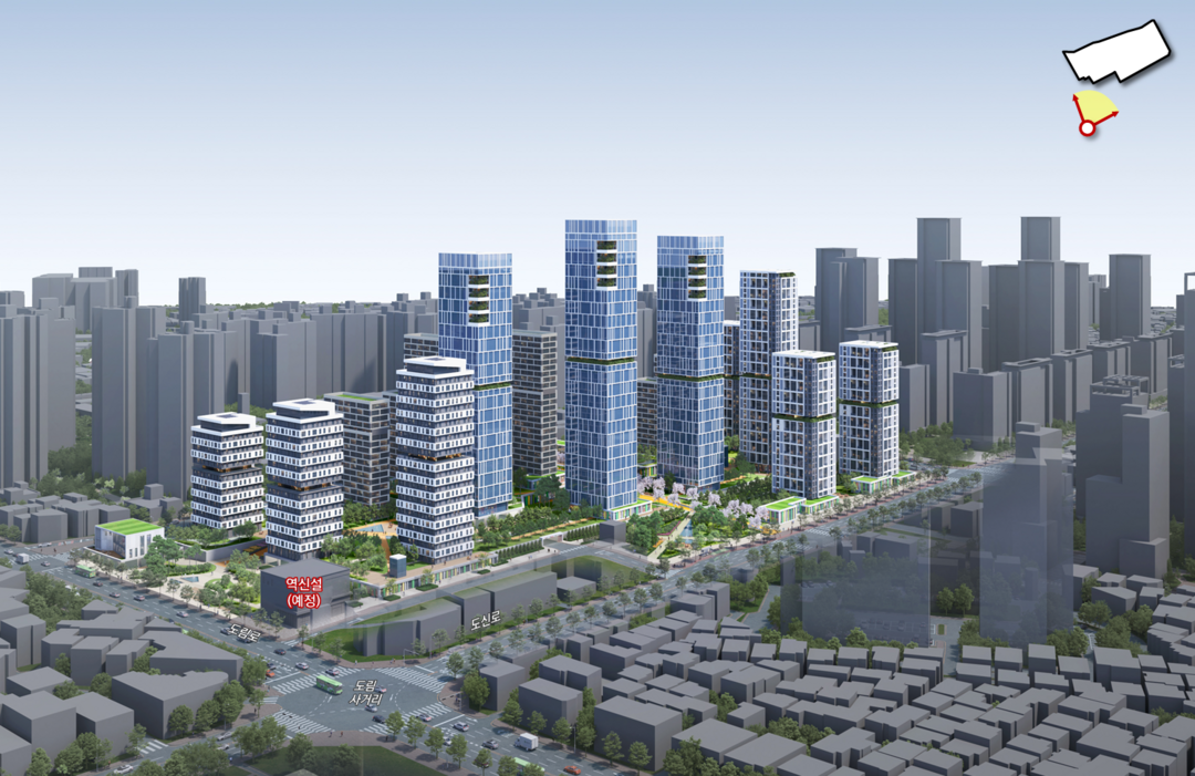 도림동 133-1 일대, 최고 45층 1600세대 역세권 대단지 탈바꿈